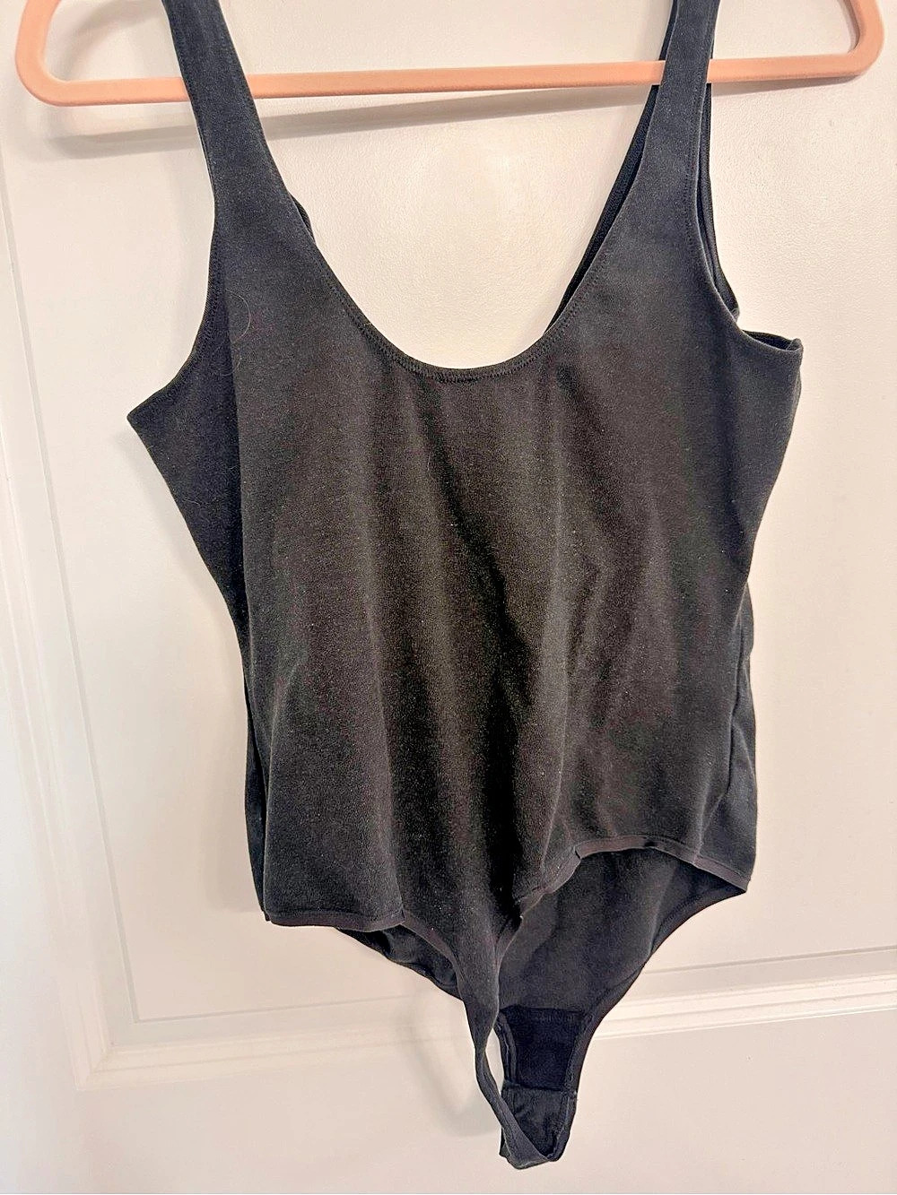 SKIMS Molded Underwire cotton Bodysuit Black One-Piece XL